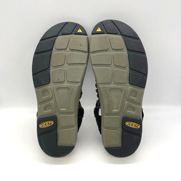 KEEN Uneek Men\'s Open-Air Corded Sandals Green & Black Size 11 main image 6